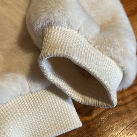 White Faux Fur Hoodie - Picture 4 of 7